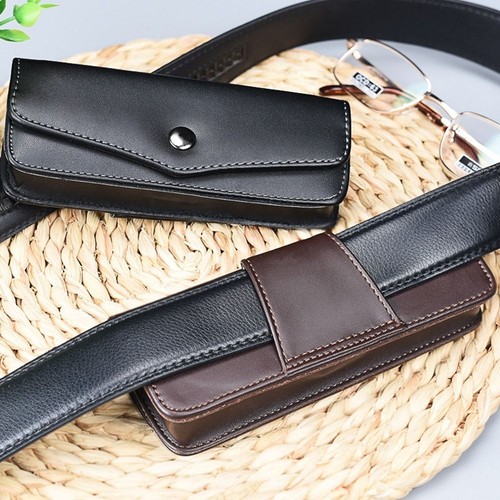 Tragbare leder brille - pu,